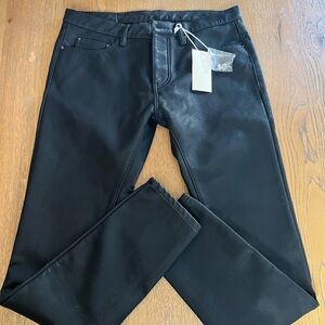 Mens MNML faux leather pants